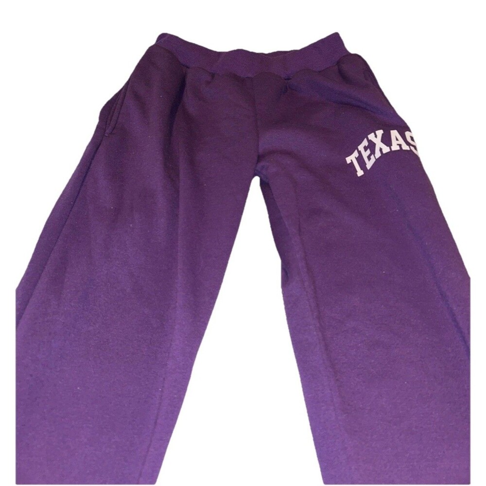 Purple Texas S/M Pull On Jogger Sweatpants